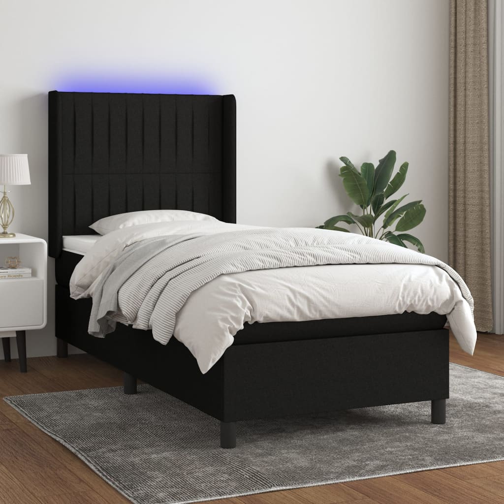Boxspring Met Matras En Led Stof