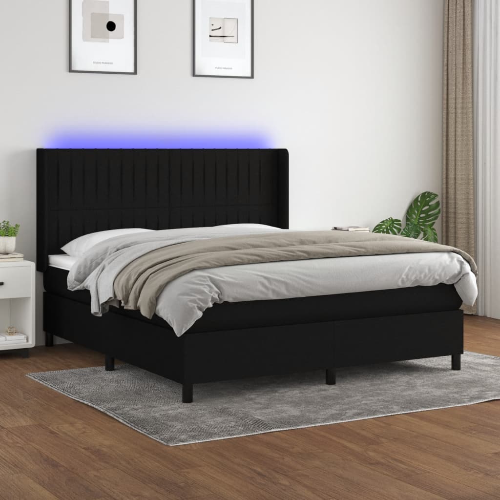 Boxspring Met Matras En Led Stof