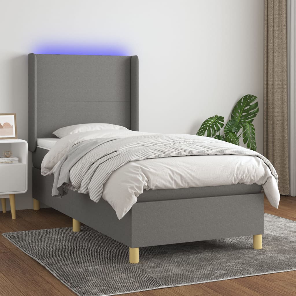 Boxspring Met Matras En Led Stof