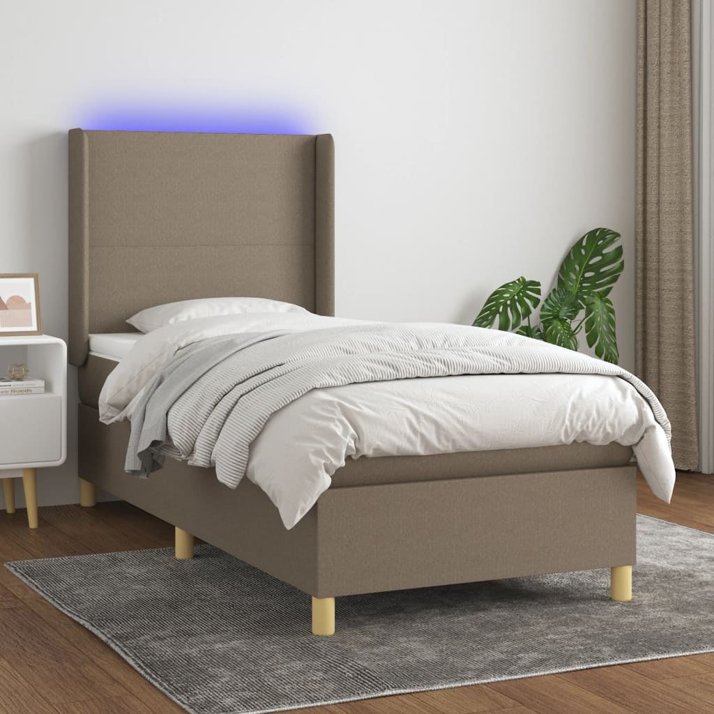 Boxspring Met Matras En Led Stof