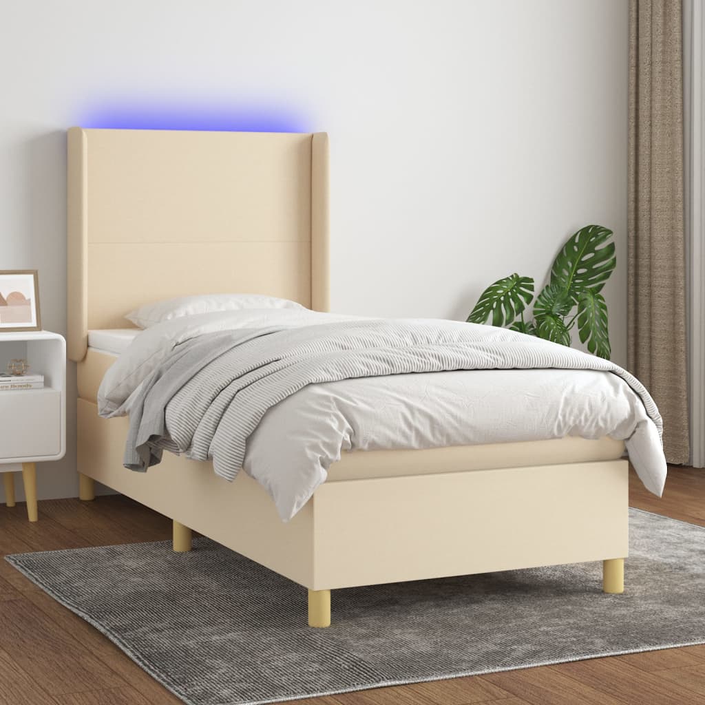 Boxspring Met Matras En Led Stof