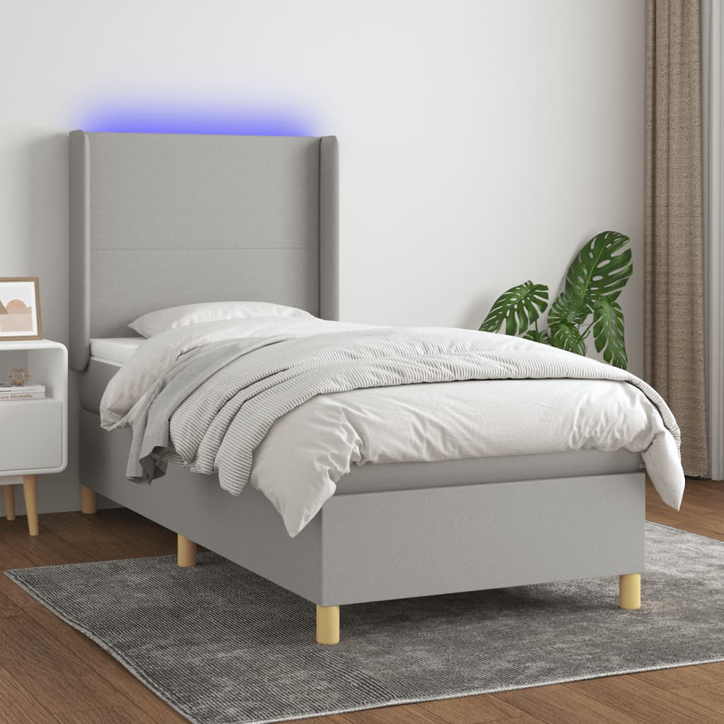 Boxspring Met Matras En Led Stof