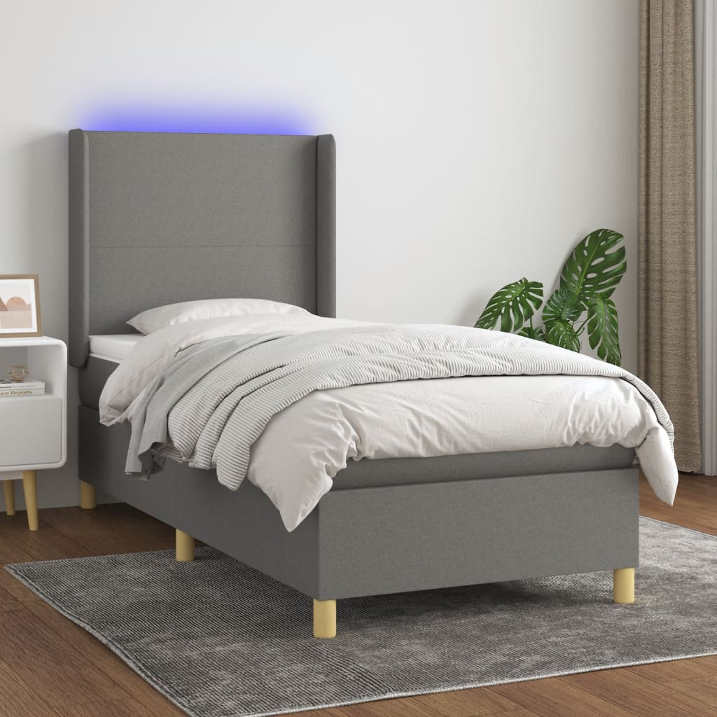 Boxspring Met Matras En Led Stof