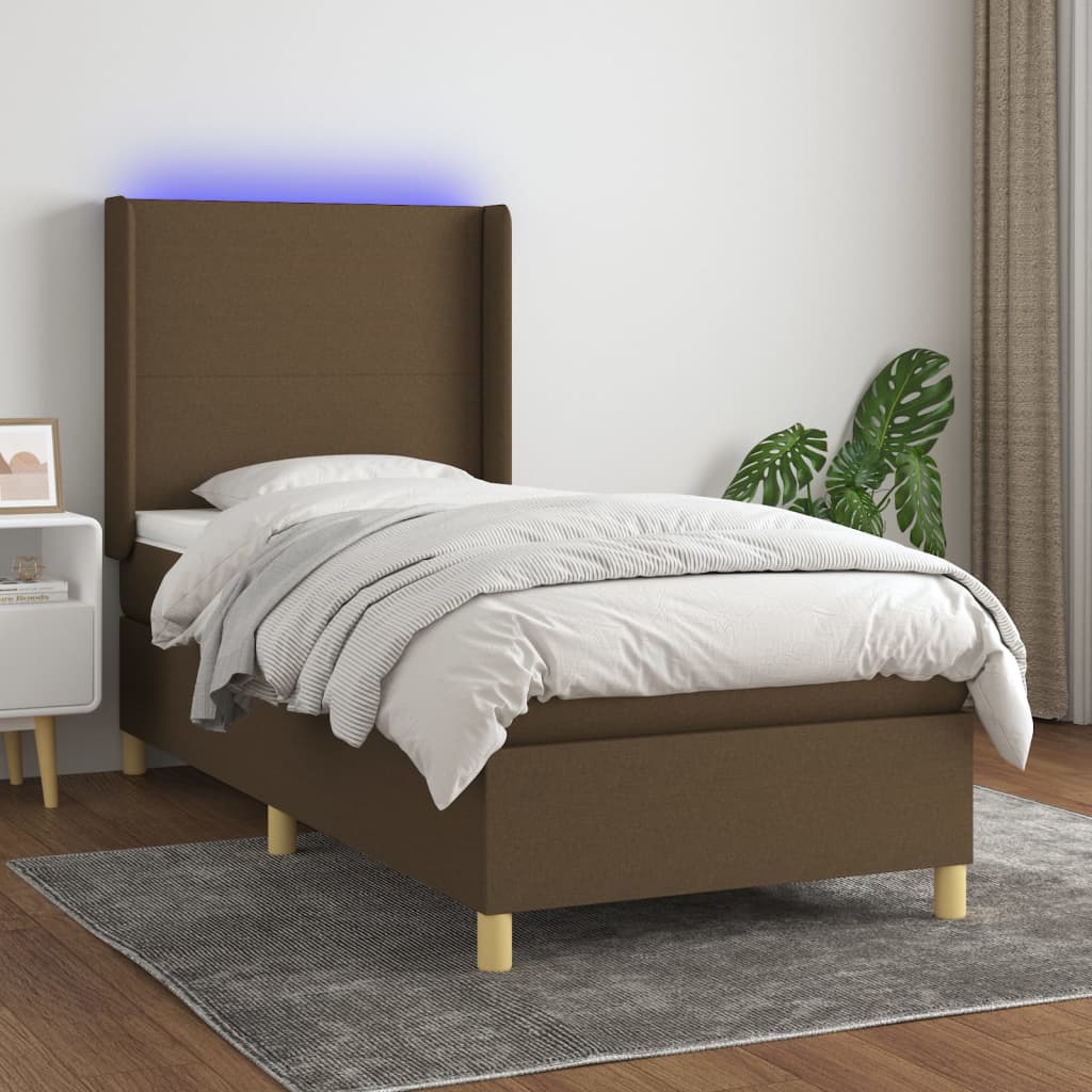 Boxspring Met Matras En Led Stof