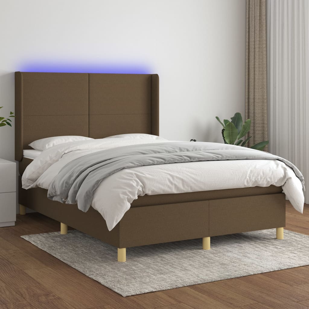 Boxspring Met Matras En Led Stof