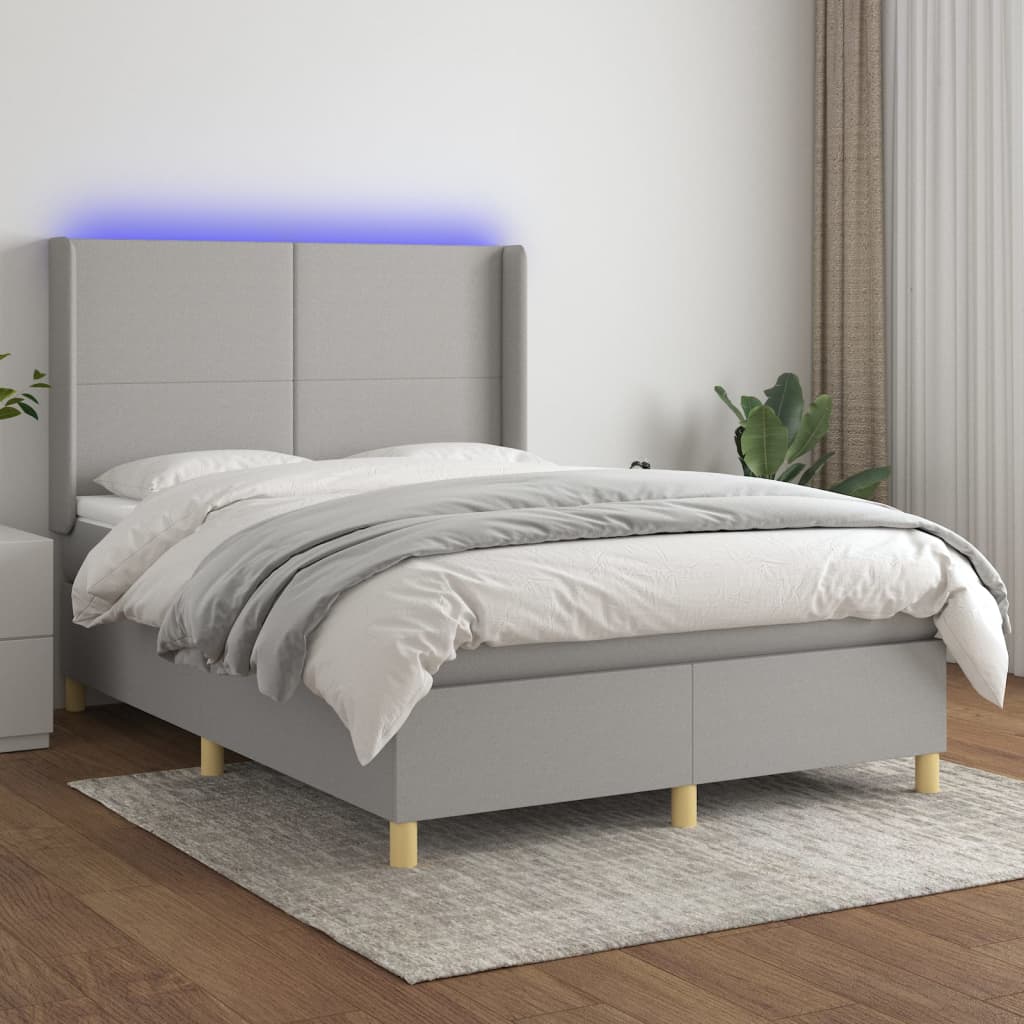 Boxspring Met Matras En Led Stof