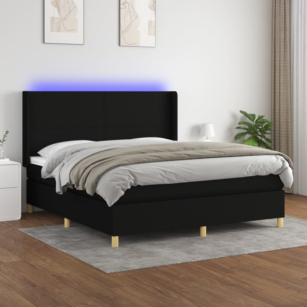Boxspring Met Matras En Led Stof