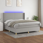 Boxspring Met Matras En Led Stof