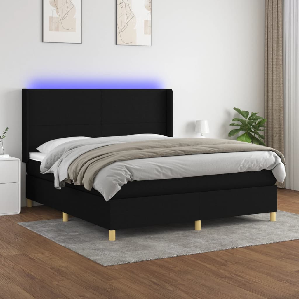 Boxspring Met Matras En Led Stof
