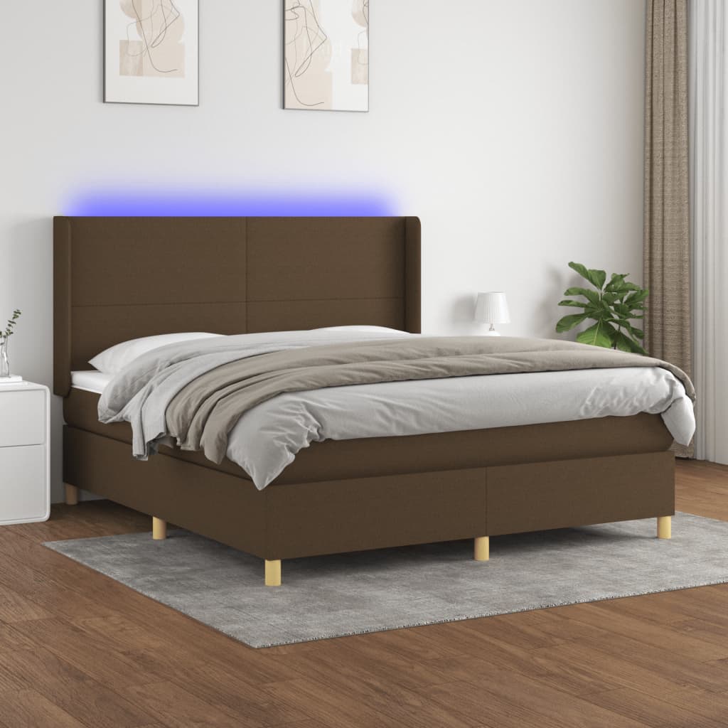 Boxspring Met Matras En Led Stof