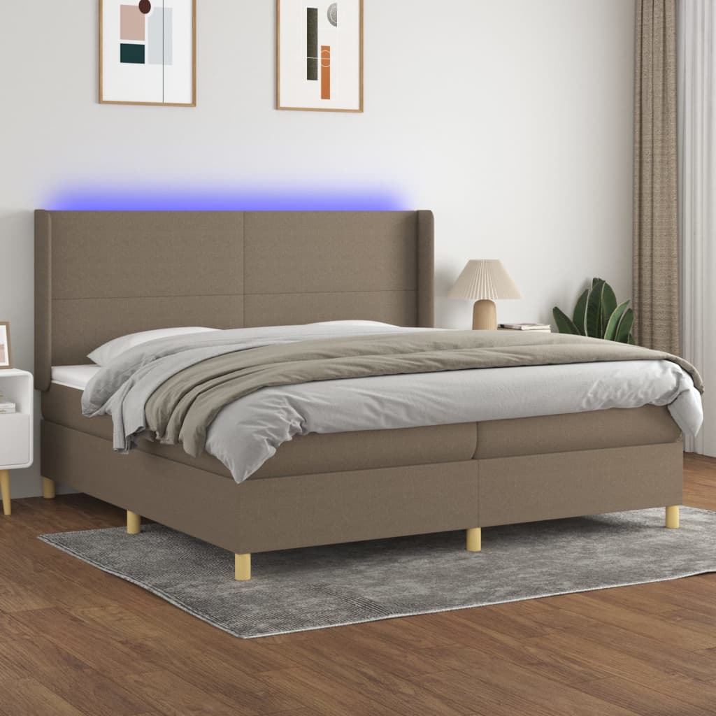 Boxspring Met Matras En Led Stof