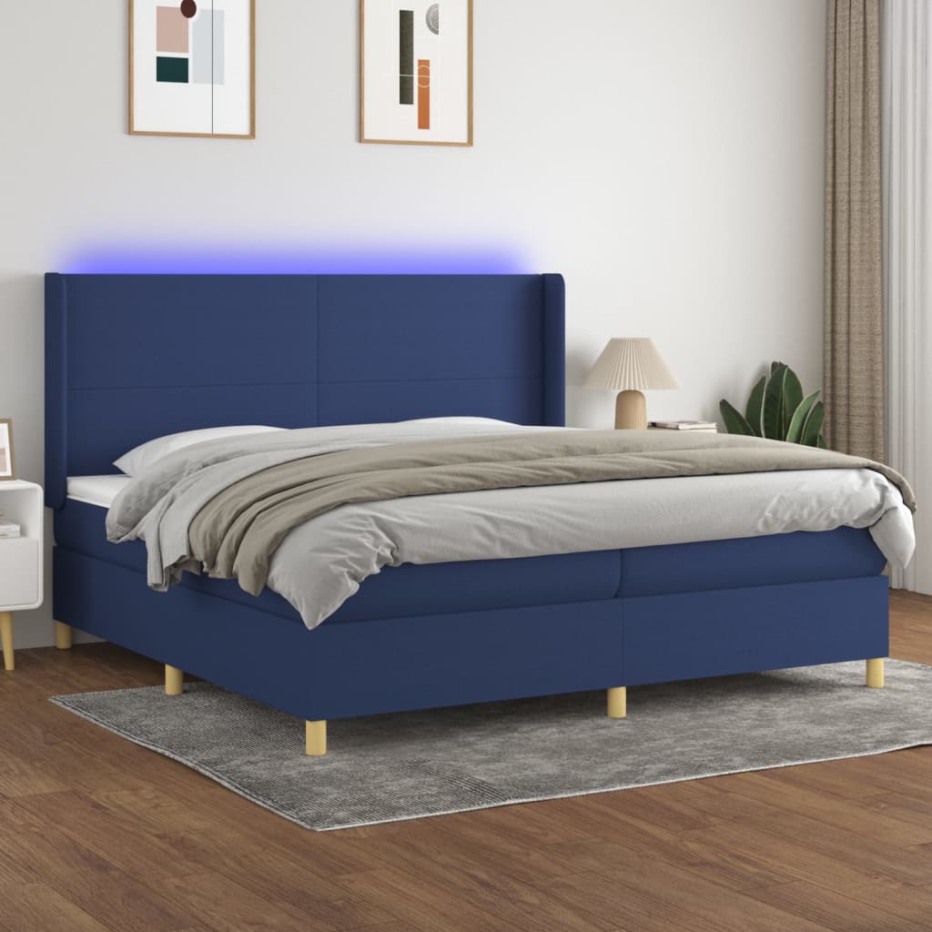 Boxspring Met Matras En Led Stof