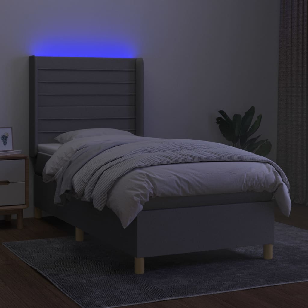 Boxspring Met Matras En Led Stof