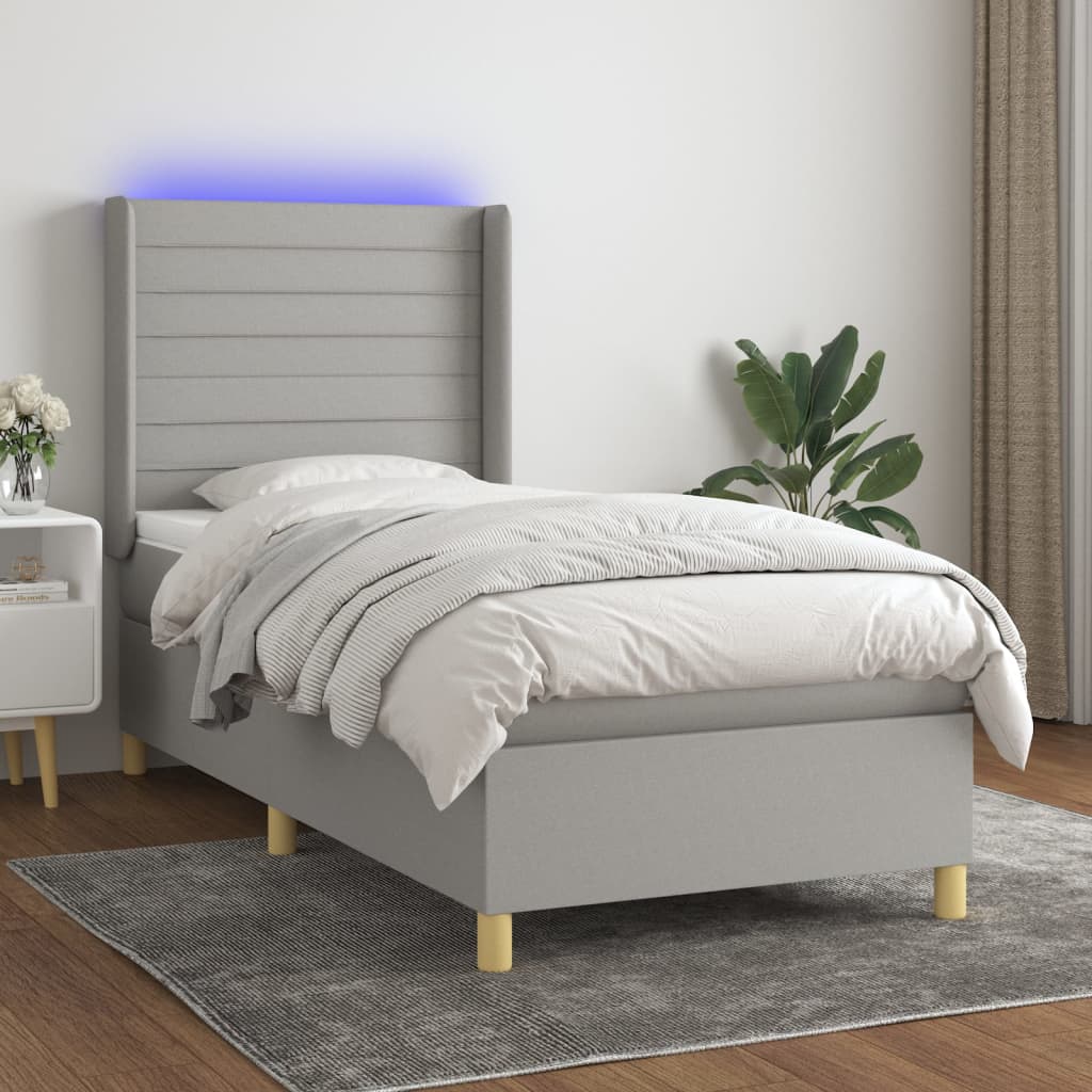 Boxspring Met Matras En Led Stof