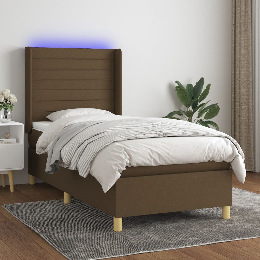 Boxspring Met Matras En Led Stof