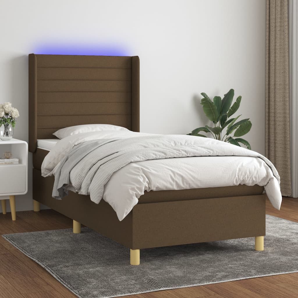 Boxspring Met Matras En Led Stof
