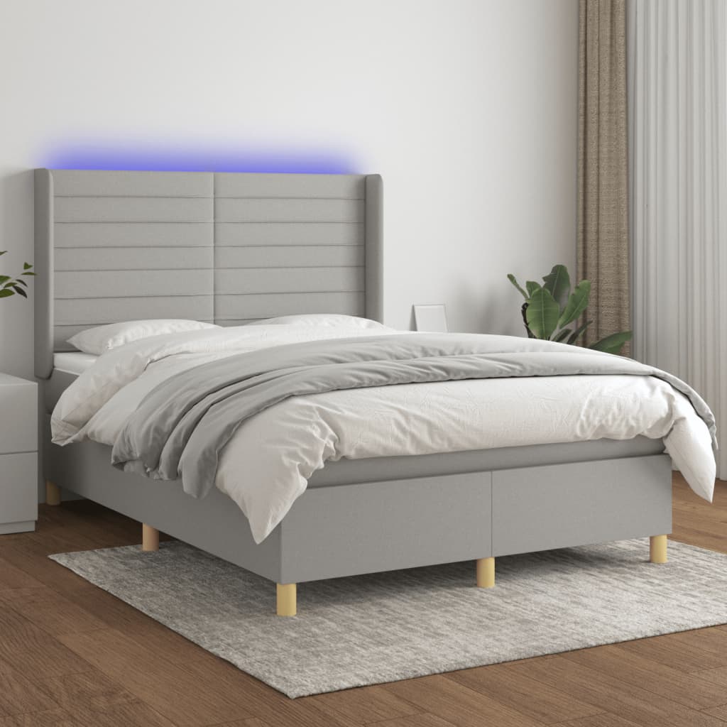 Boxspring Met Matras En Led Stof