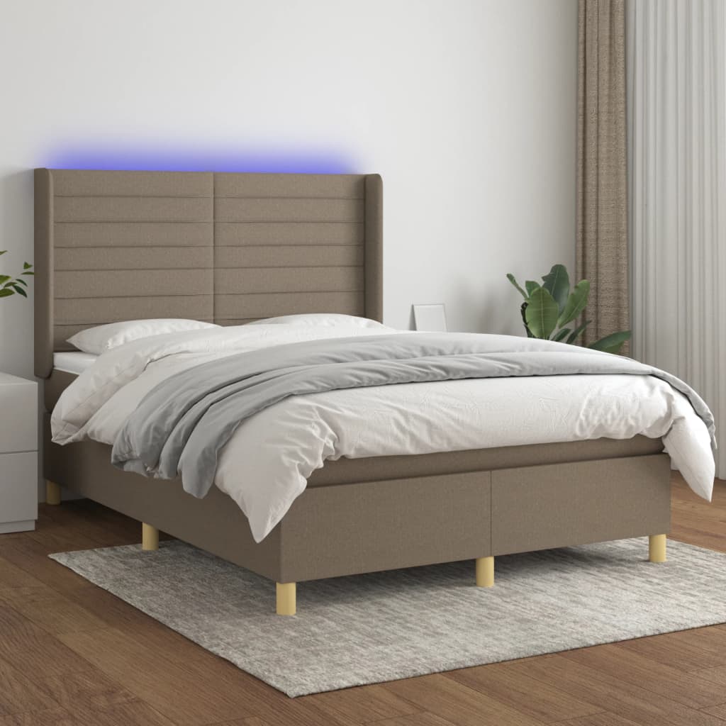 Boxspring Met Matras En Led Stof