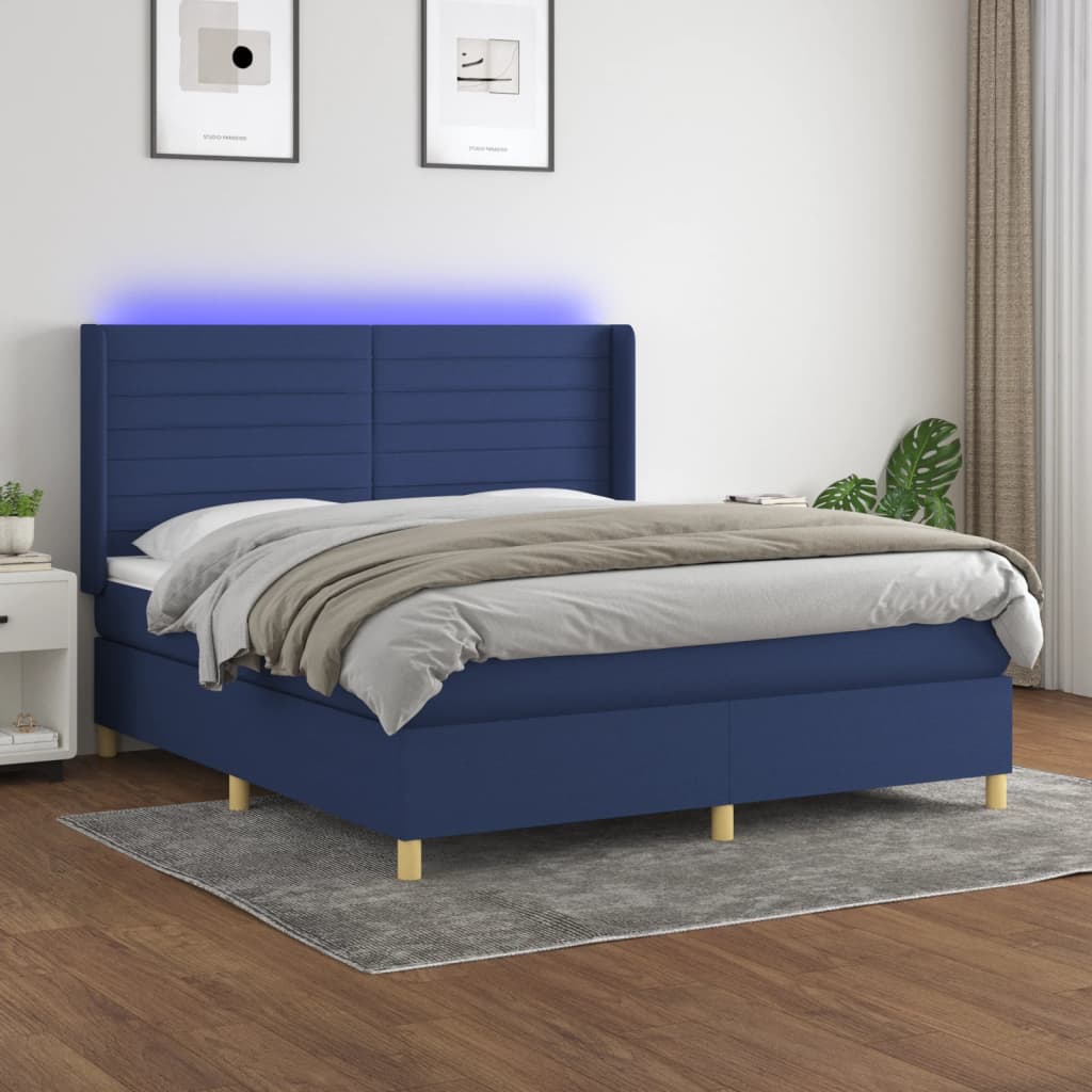 Boxspring Met Matras En Led Stof