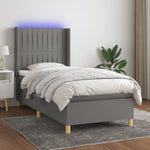 Boxspring Met Matras En Led Stof