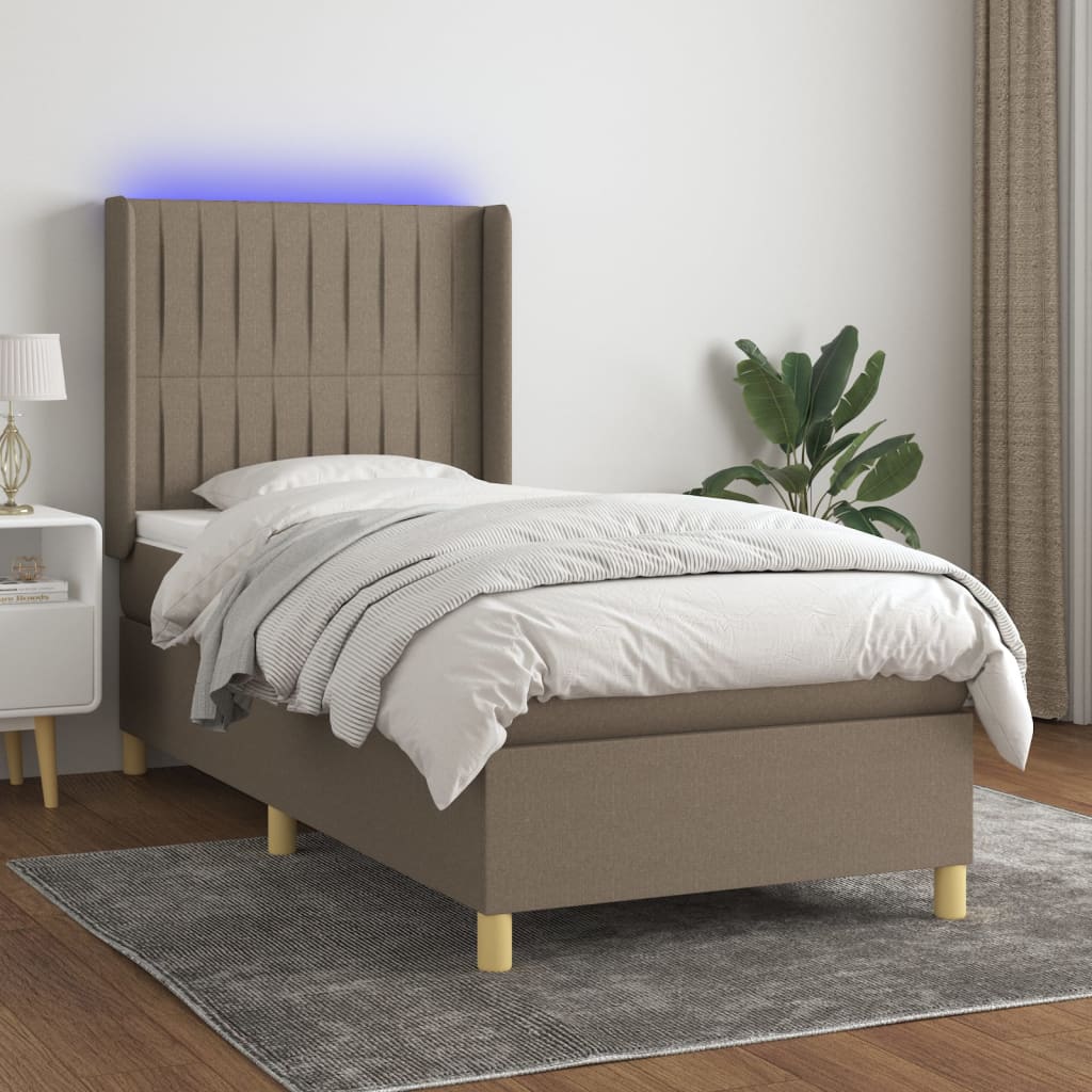 Boxspring Met Matras En Led Stof