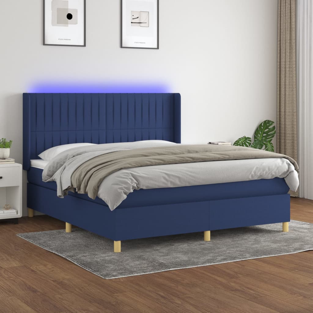 Boxspring Met Matras En Led Stof