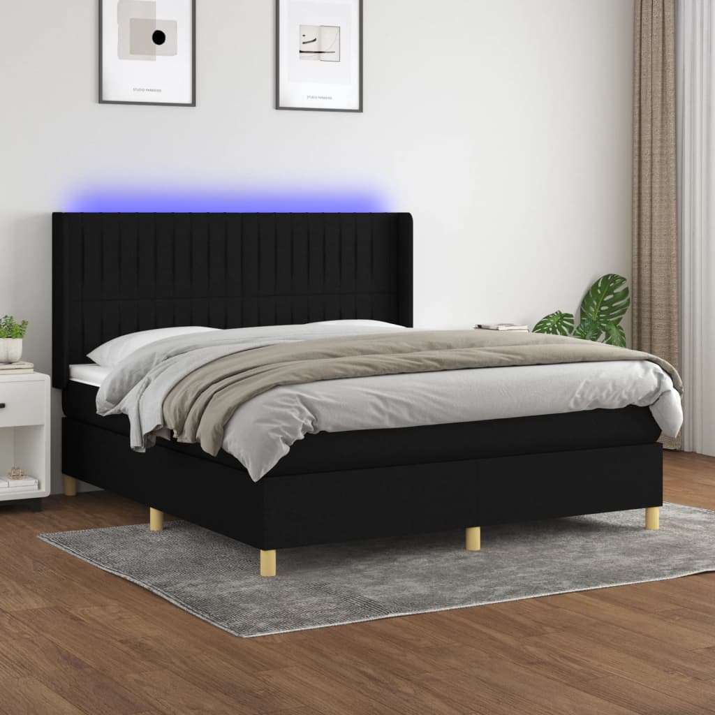 Boxspring Met Matras En Led Stof