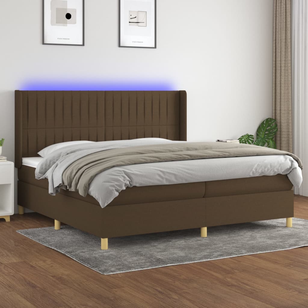 Boxspring Met Matras En Led Stof