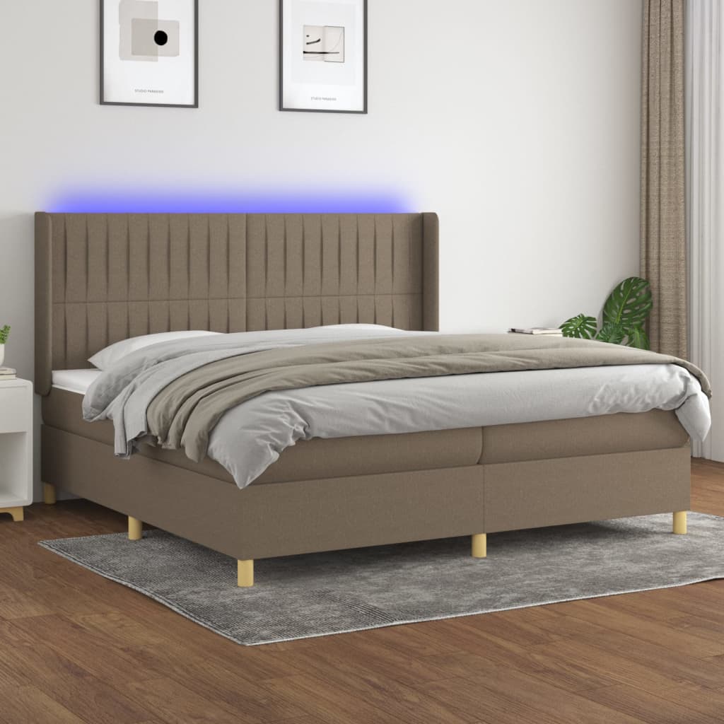 Boxspring Met Matras En Led Stof
