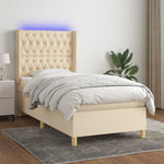 Boxspring Met Matras En Led Stof