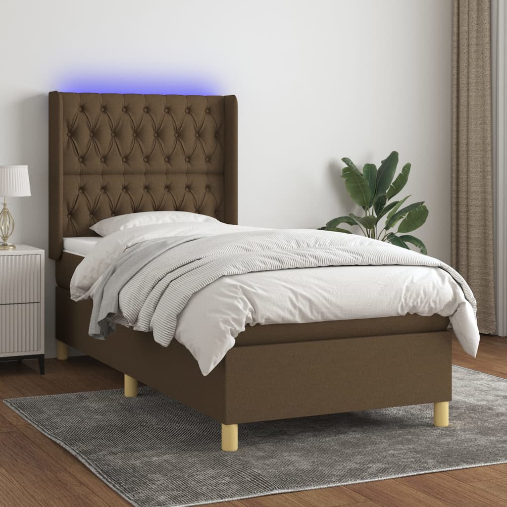 Boxspring Met Matras En Led Stof