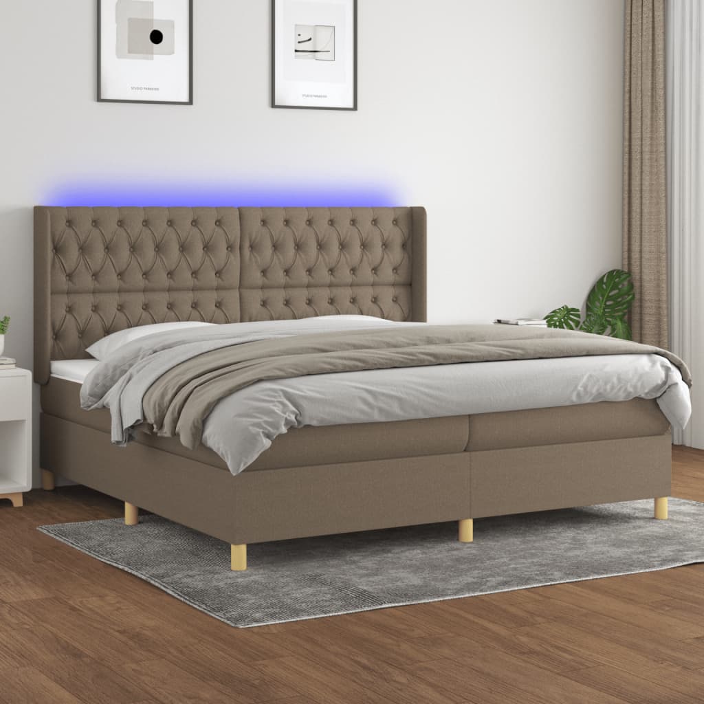 Boxspring Met Matras En Led Stof