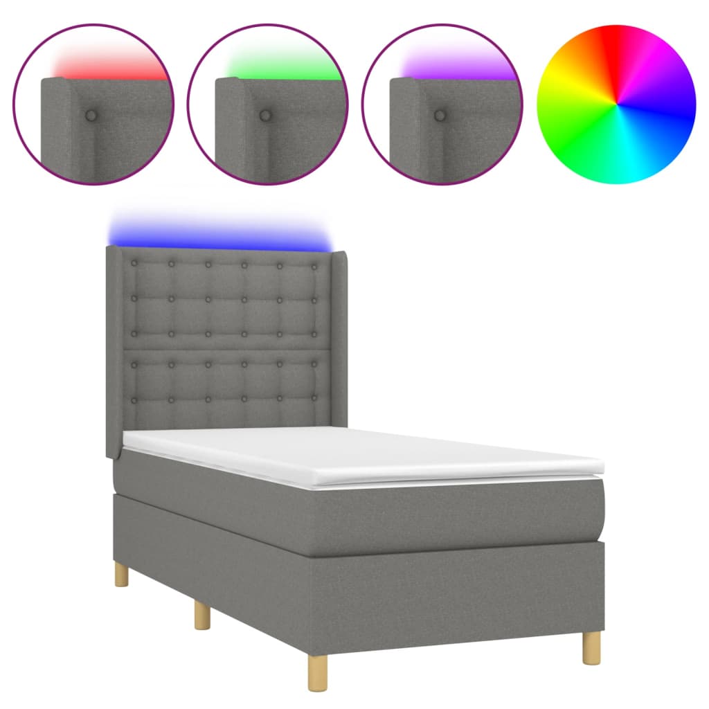 Boxspring Met Matras En Led Stof
