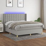 Boxspring Met Matras En Led Stof