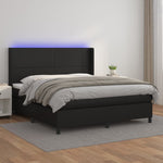 Boxspring Met Matras En Led Kunstleer