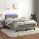 Boxspring Met Matras En Led Fluweel