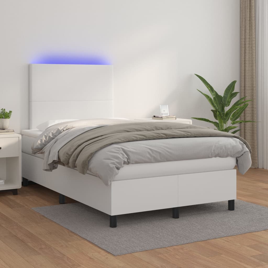 Boxspring Met Matras En Led Kunstleer