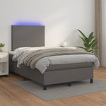 Boxspring Met Matras En Led Kunstleer