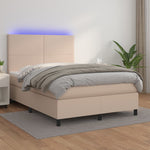 Boxspring Met Matras En Led Kunstleer