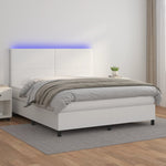 Boxspring Met Matras En Led Kunstleer