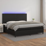 Boxspring Met Matras En Led Kunstleer