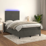 Boxspring Met Matras En Led Fluweel