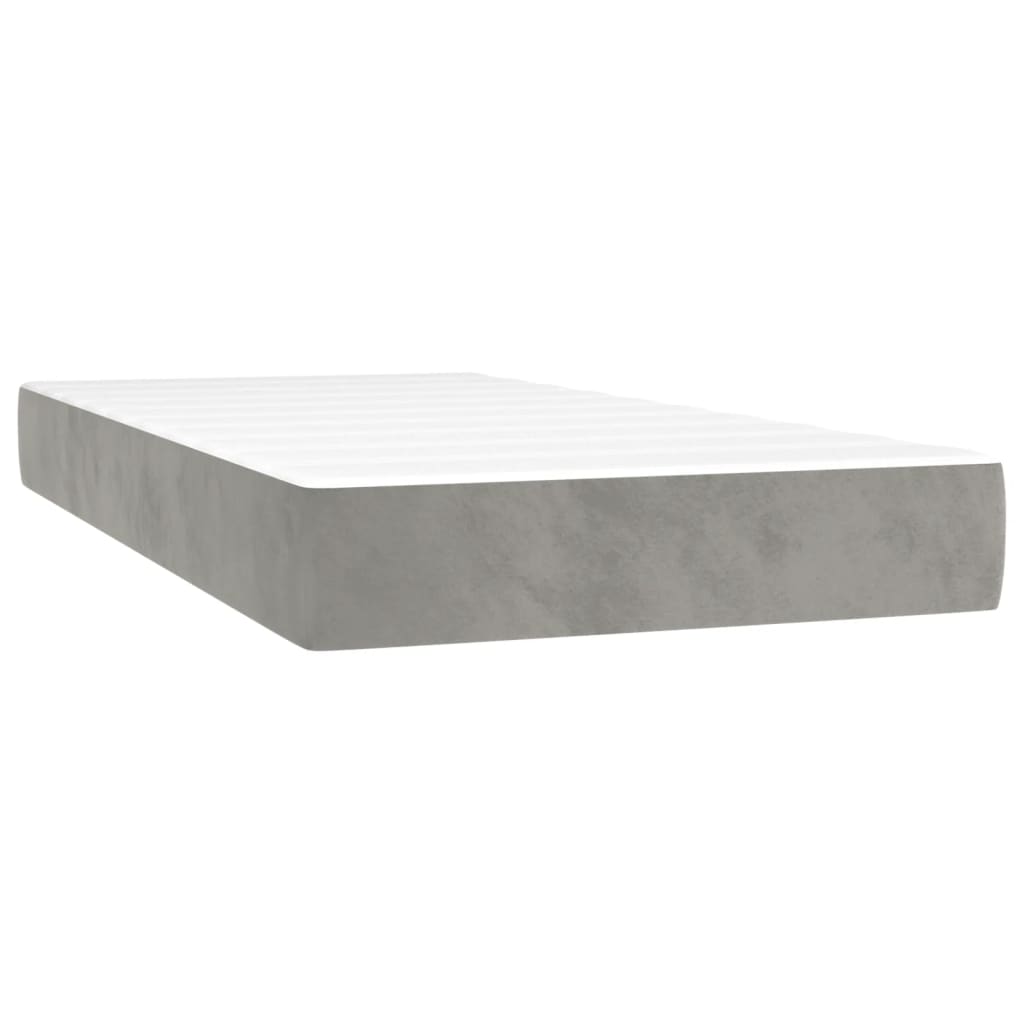 Boxspring Met Matras En Led Fluweel