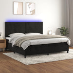 Boxspring Met Matras En Led Fluweel