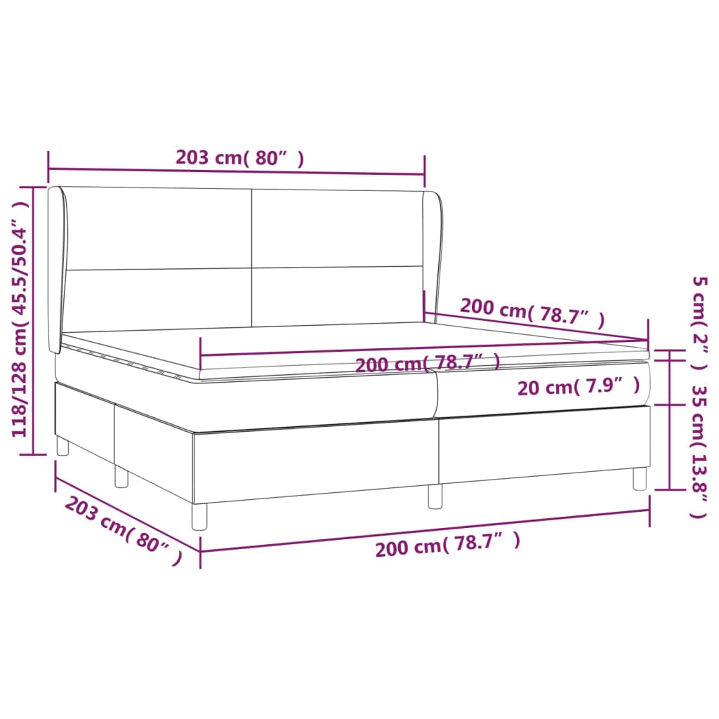 Boxspring Met Matras Fluweel