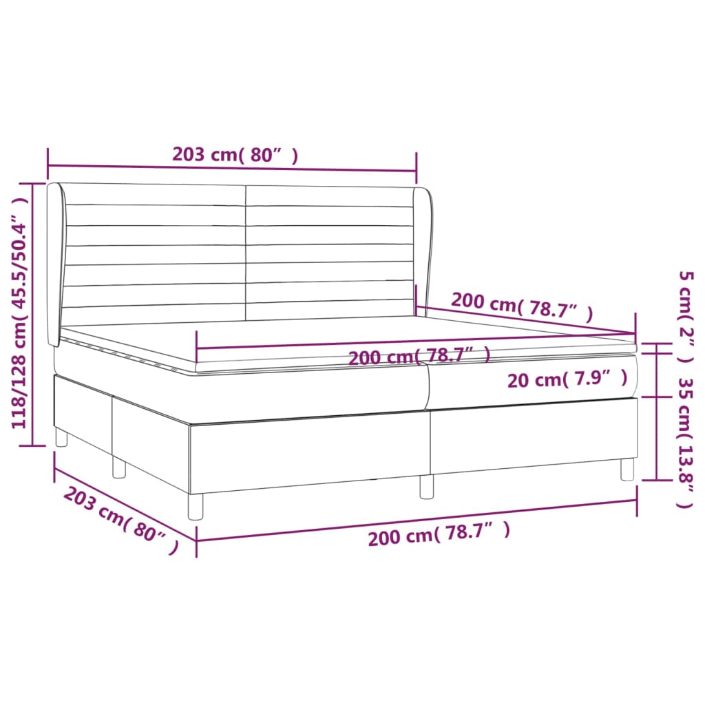 Boxspring Met Matras Fluweel