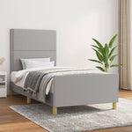 Bedframe Zonder Matras Stof Kleurig