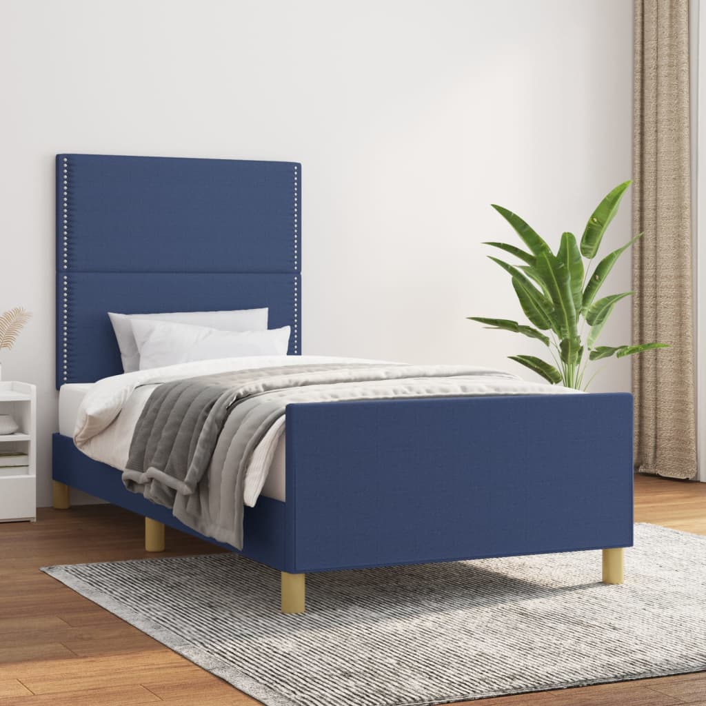Bedframe Zonder Matras Stof Kleurig