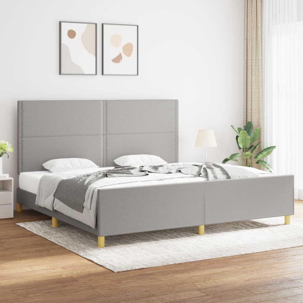 Bedframe Zonder Matras Stof Kleurig