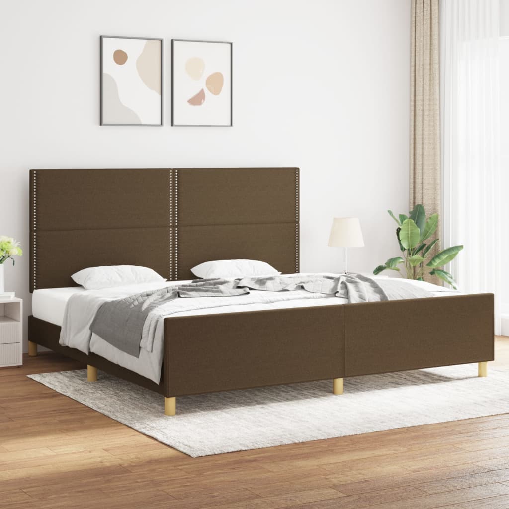 Bedframe Zonder Matras Stof Kleurig